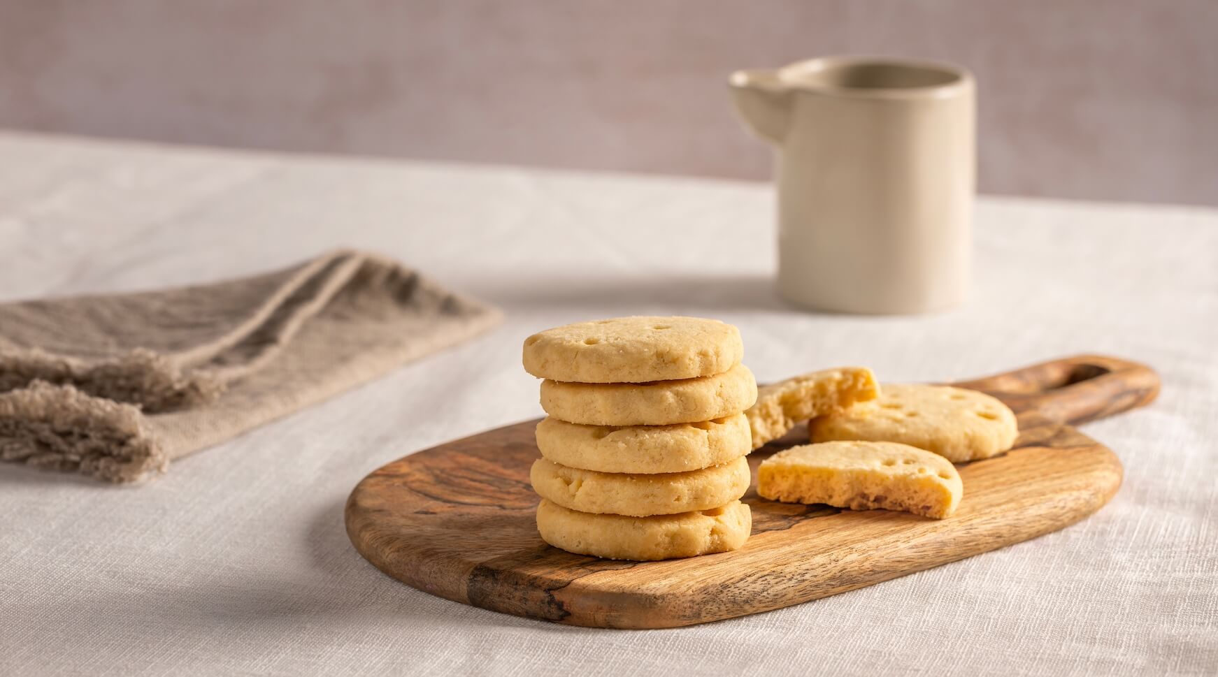 biscuits on a wooden tray